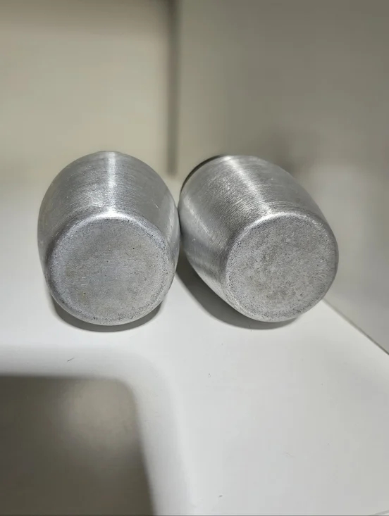 Kromex Salt Pepper Shakers Set Spun Aluminum Silver & Black Kitchen Retro - Picture 4 of 4